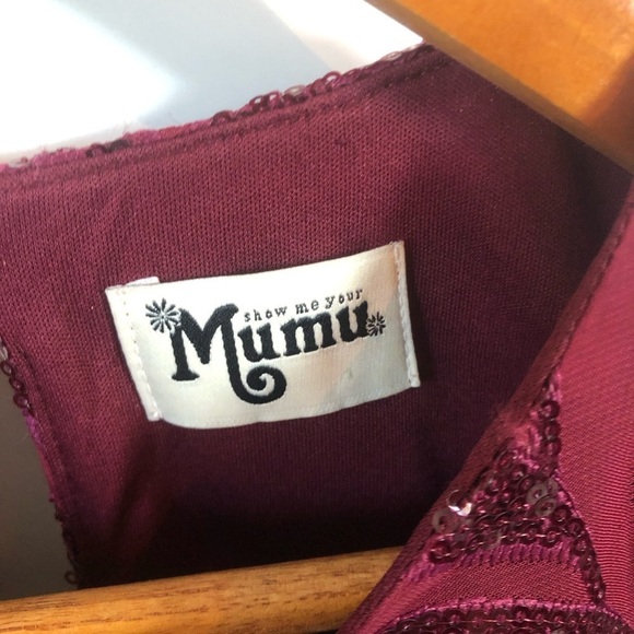 Show Me Your MuMu Burgundy Sequin Dress - Picture 8 of 9